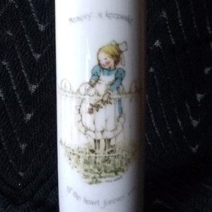 10% OFF  Vintage Holly Hobbie Porcelain Bud Vase - Memory. . . a keepsake . . .